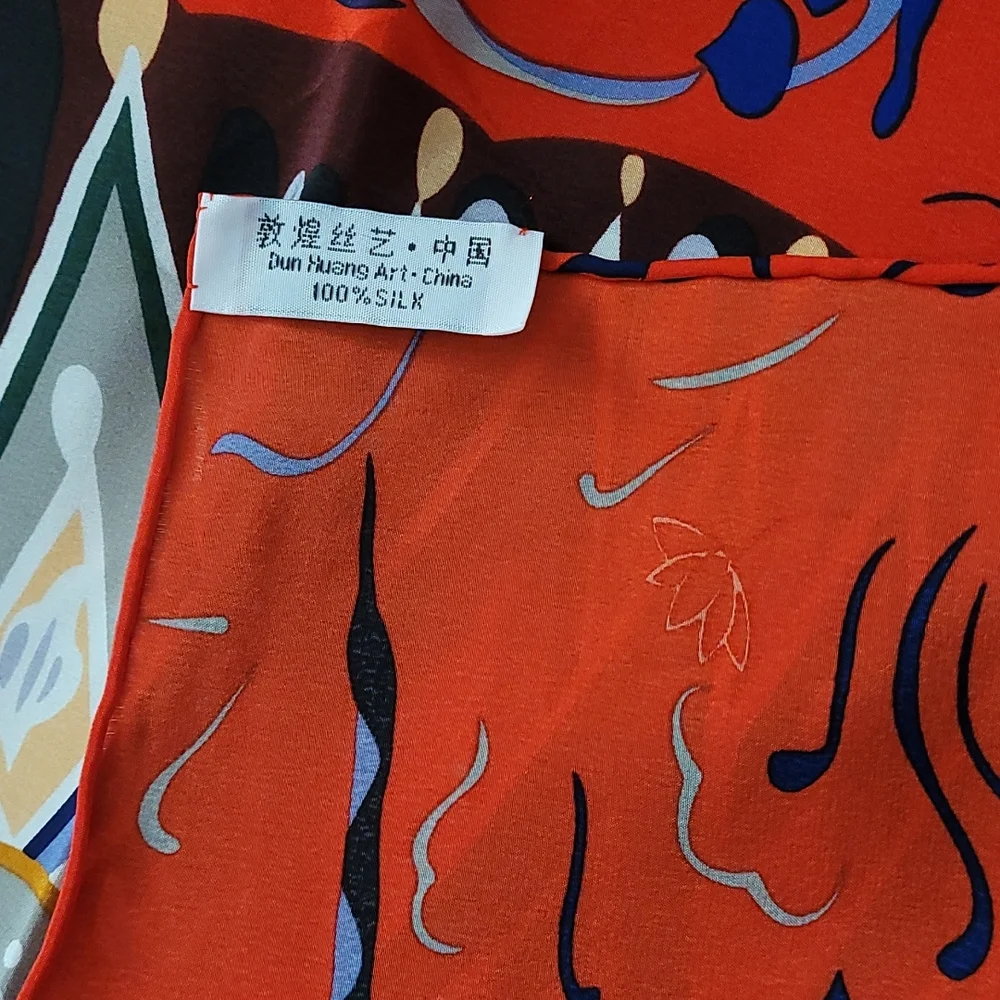 Dun Huang Art silk scarf. - Picture 2 of 2